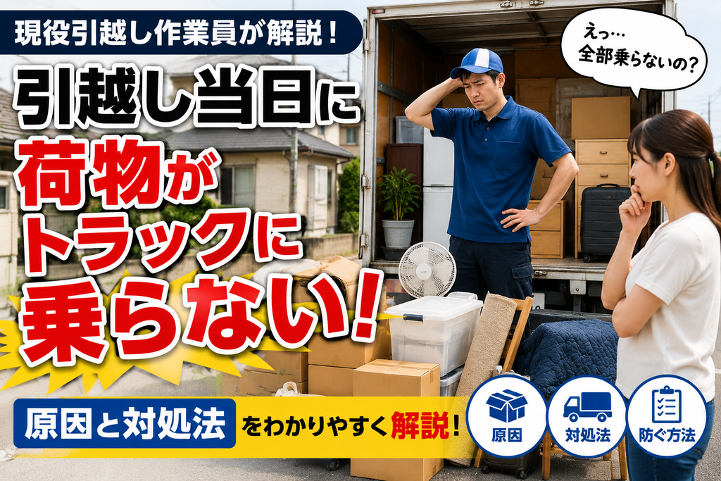 引越し当日に荷物がトラックに乗らない！原因と対処法を現役作業員が解説